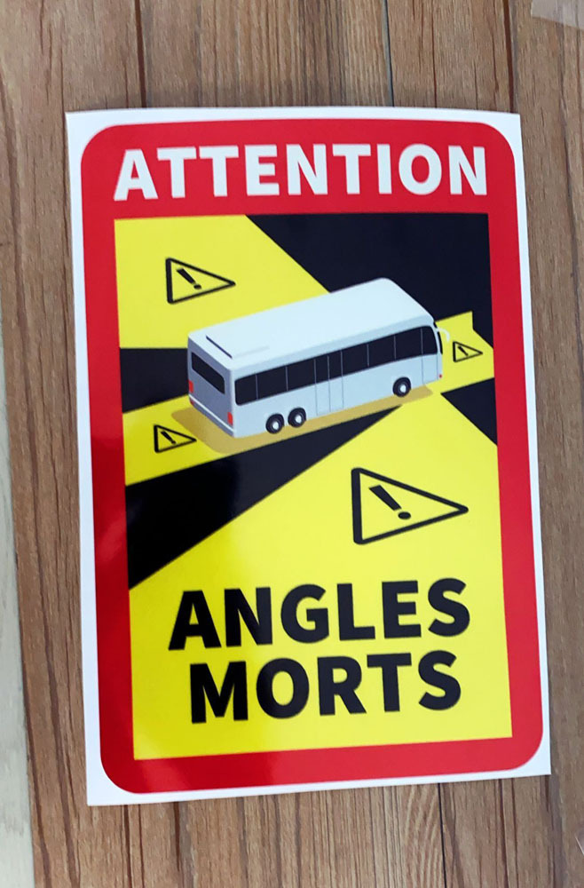 ATENCIÓN ÁNGULOS MORTS pegatinas de advertencia Preste ATENCIÓN a las pegatinas de punto ciego espejo cruzado e-commerce coche reflectante image 7