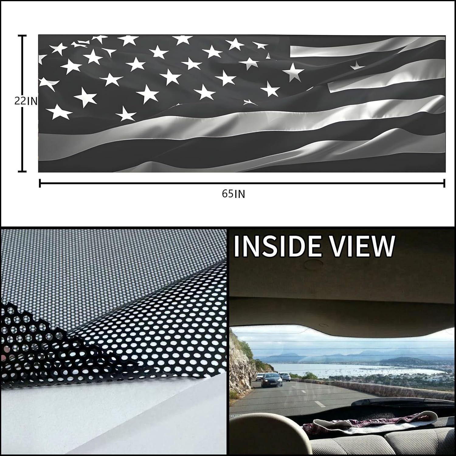 Pegatinas de ventana trasera de camión de 65x22 pulgadas para la mayoría de las camionetas SUV