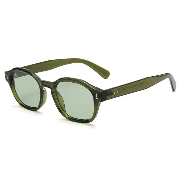 New Cross-Border Retro Square Frame Polygonal Sunglasses for Men and Women, High-End Street Style Anti-Uv Sunglasses