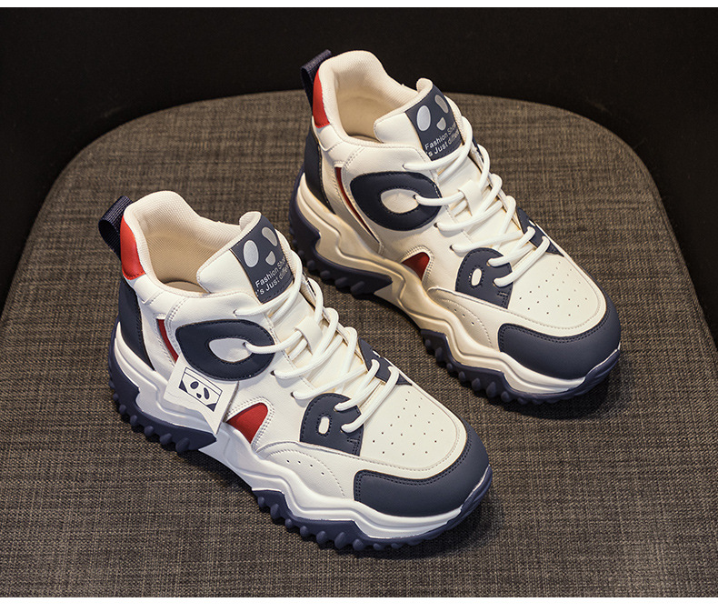 Giày sneaker nữ đế dày tăng chiều cao phong cách dad shoe mùa thu 2026 — M2503 Màu nâu, M2503 màu đen, M2503 màu xanh lam chi tiết 15