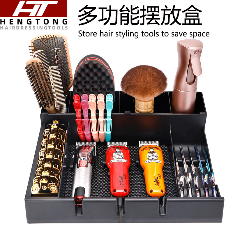 Cross-border supply hair salon scissors storage box beauty hairdressing multifunctional tool box electric hair clipper comb storage box