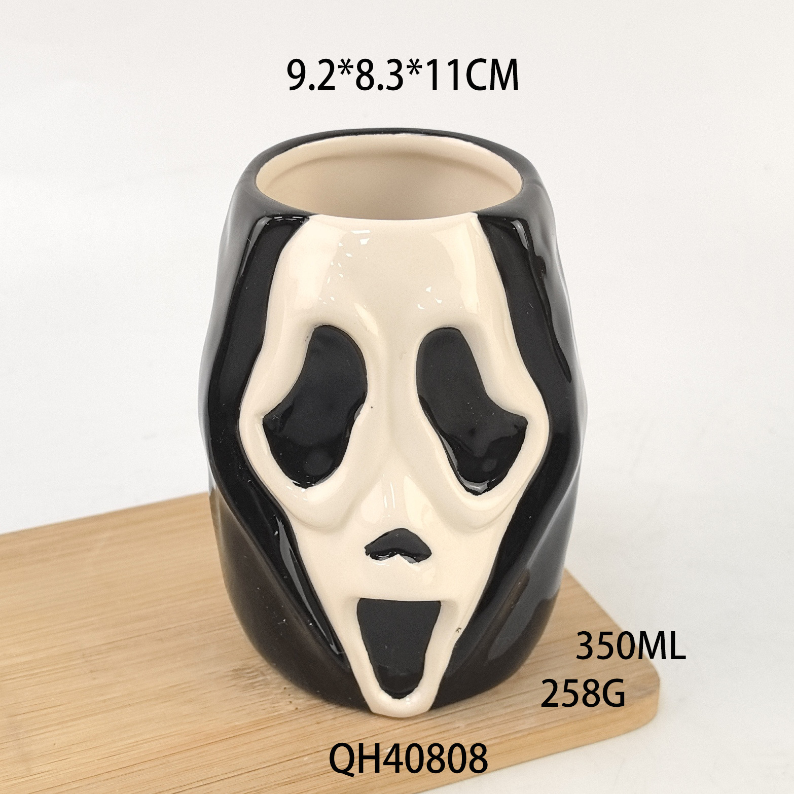 Juego de botella de loción de tres piezas de baño de cerámica de Halloween