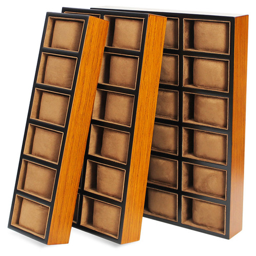Water oak multi-position 6-12-18-30 position watch display plate, wooden tree grain watch tray, jewelry storage box