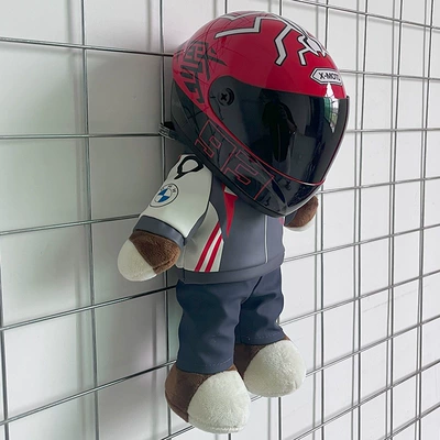 Motosiklet dəbilqələri – racing mechanic motorcycle travel - height-28cm-fluffy-bear-m-red-ant-upgraded-internal-buckle
