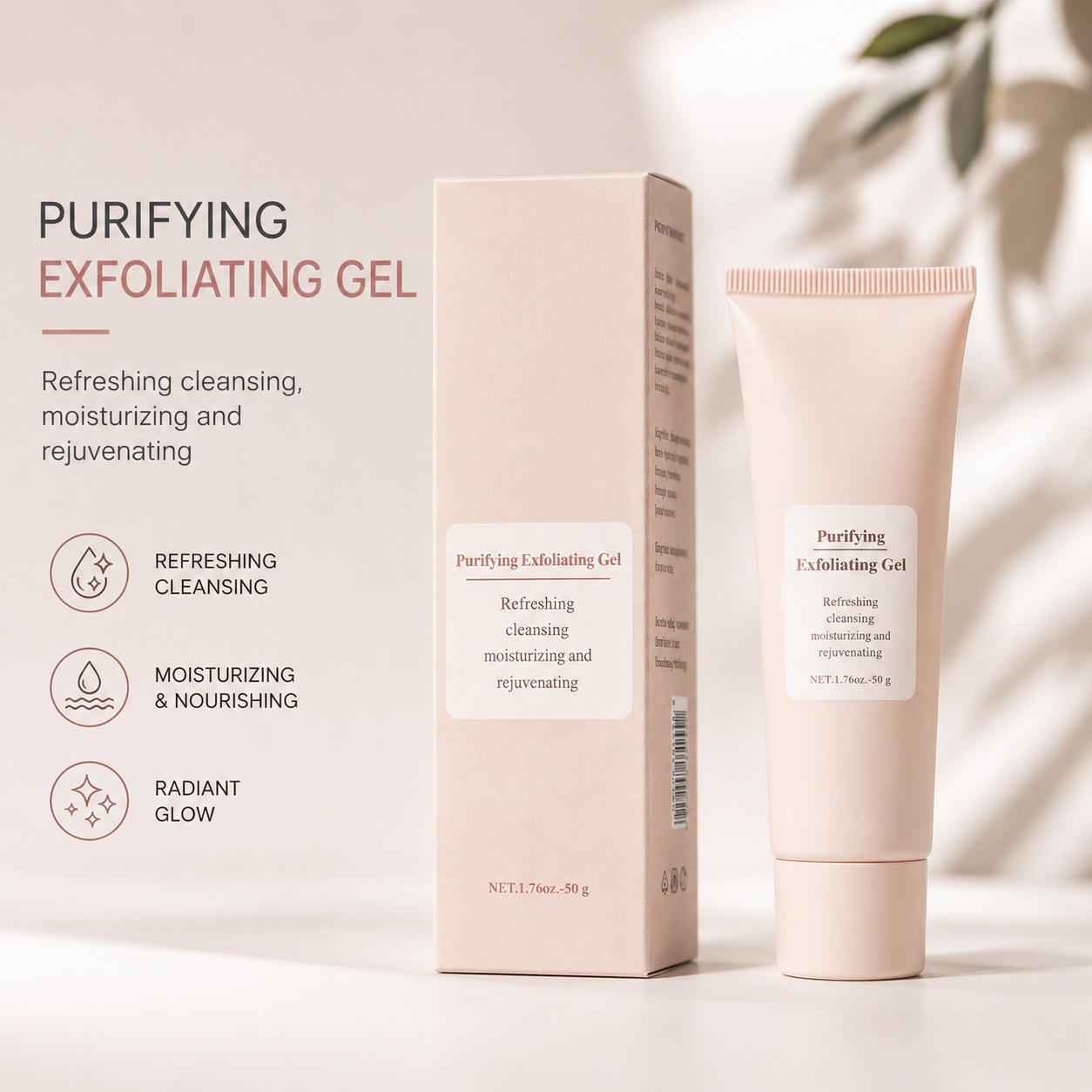 Suministro exclusivo transfronterizo de crema de gel exfoliante para eliminar la piel muerta, exfoliación facial, gel limpiador de poros, cuidado de la piel hidratante y humectante