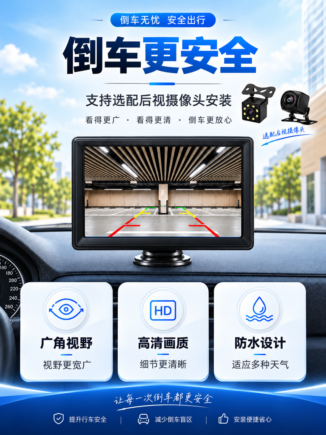 7inch Portable MP5 Wireless CarPlay Android Auto Mobile Phone Screen Mirroring Bluetooth Car Display