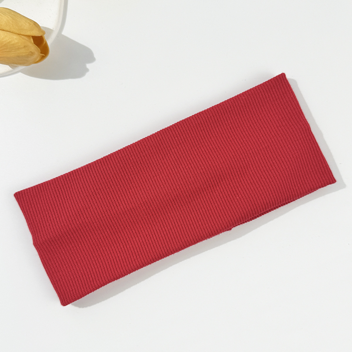 Nueva banda de pelo de punto de color sólido para hombres y mujeres yoga deportes sudor absorbente diadema internet celebridad mismo estilo hilo de algodón lavado de cara banda de pelo