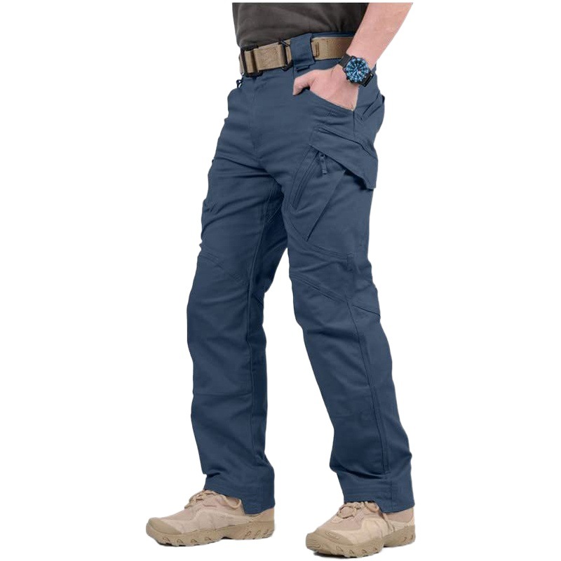 2023 hombre de alta calidad multi-bolsillos callejera pantalones de trabajo sueltos hombre plegable pantalones deportivos de algodón para correr