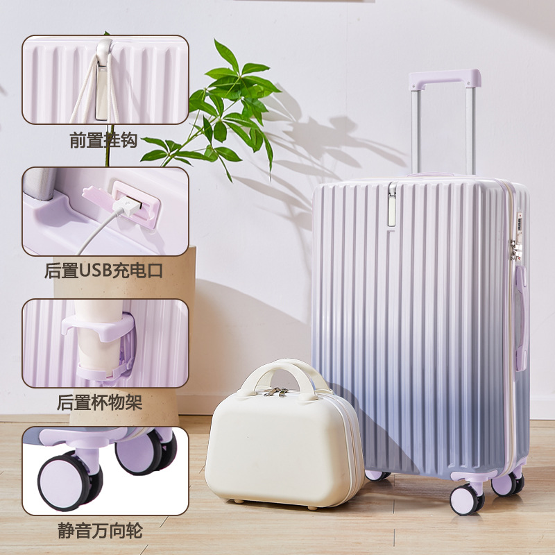 [Fábrica de selección estricta] pequeña maleta de color gradiente fresco estudiante japonesa de alto valor de cara nuevo 2025