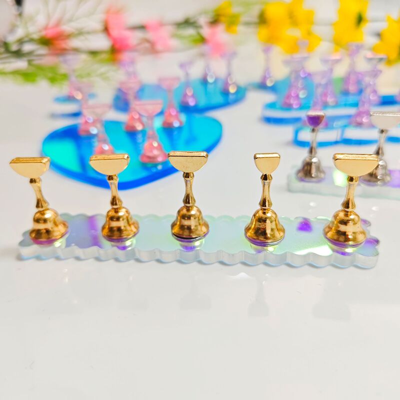 新しいマニキュアネイルトレイ日本練習ベースウェアラブルネイルマシンマジックカラー透明アクリルベースディスプレイベース|undefined