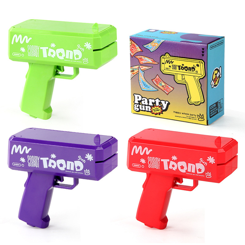 MoneyGun, pistolas de pulverización de dinero, dibujos animados, pistolas de pulverización de dinero, pistolas de juguetes, pistolas de billetes, pistolas de juguetes