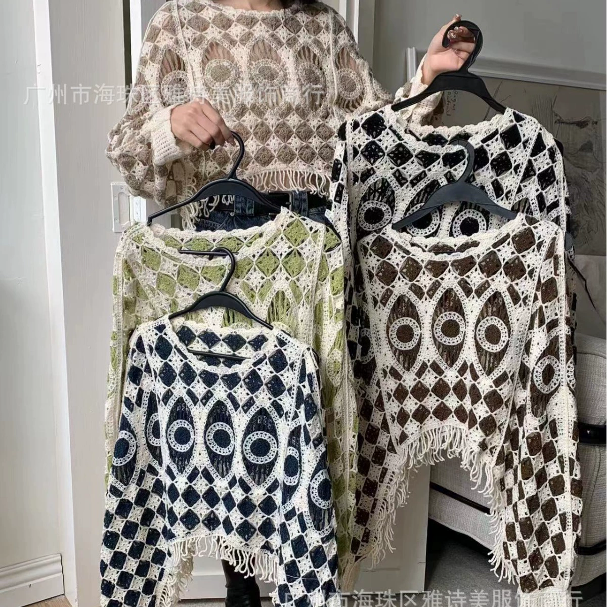 Осенний дизайнерский свитер с кисточками и длинными рукавами, женский новый шикарный свободный приталенный модный нишевый Топ