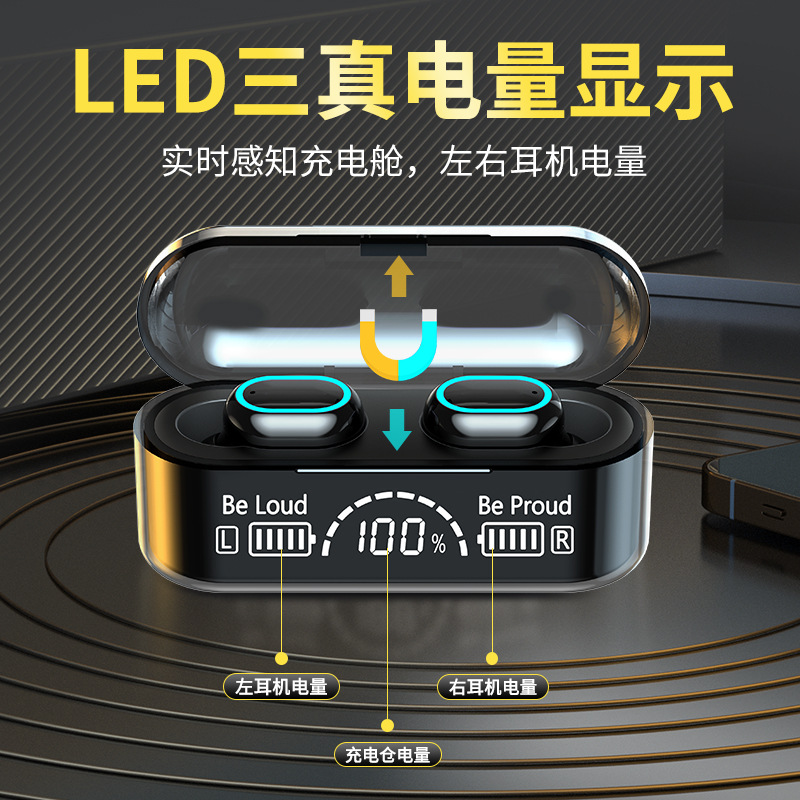 跨境新款私模G35无线蓝牙耳机TWS迷你入耳式电竞游戏5.2