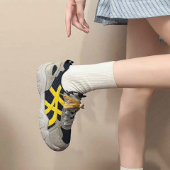 跨境厚底内增高德训鞋女2025秋季新款百搭网面运动休闲鞋阿甘鞋女