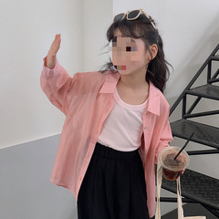 女童親子母女裝防曬服長袖襯衫新款夏季百搭防曬洋氣上衣0028A030