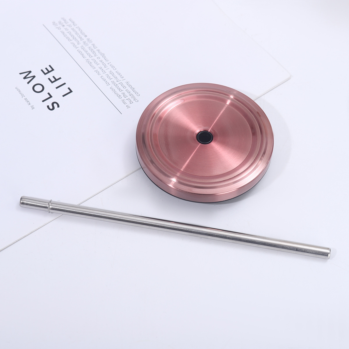 Creativo café degradado 304 taza de vacío de acero inoxidable taza de hielo de gran capacidad taza de paja para exteriores