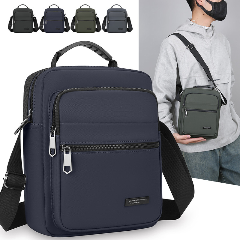 Men's Briefcase 2026 Spring and Autumn Business Casual Oxford Cloth Shoulder Crossbody Bag Lightweight Large Capacity Handbag