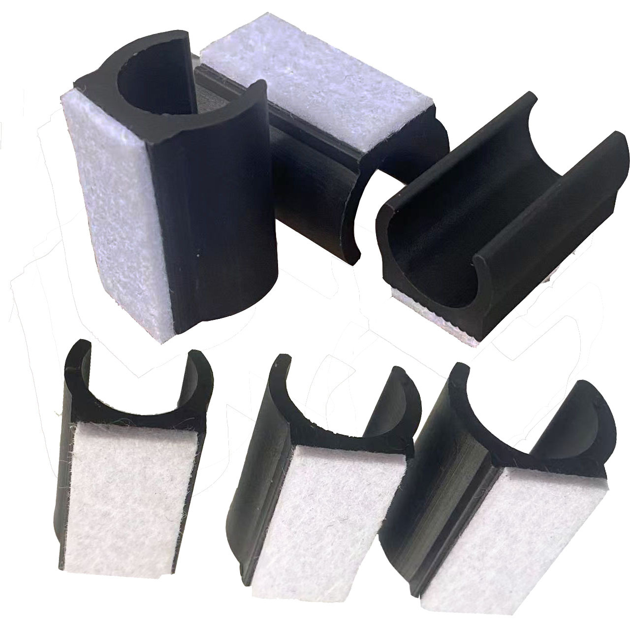 现货开口脚羊毛毡开口U形脚垫静音防护垫雪橇椅耐磨防滑家具保护