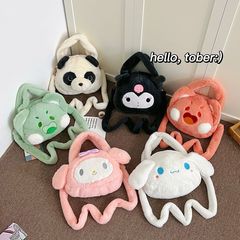 玩偶包女新款卡通甜美玉桂狗動物毛絨包甜美日系庫洛米手拎單肩包
