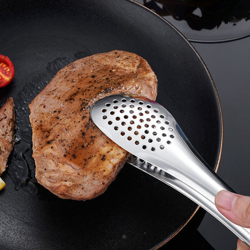 304 stainless steel barbecue clip steak bread food dessert ball clip three-line exquisite plum blossom clip manufacturer