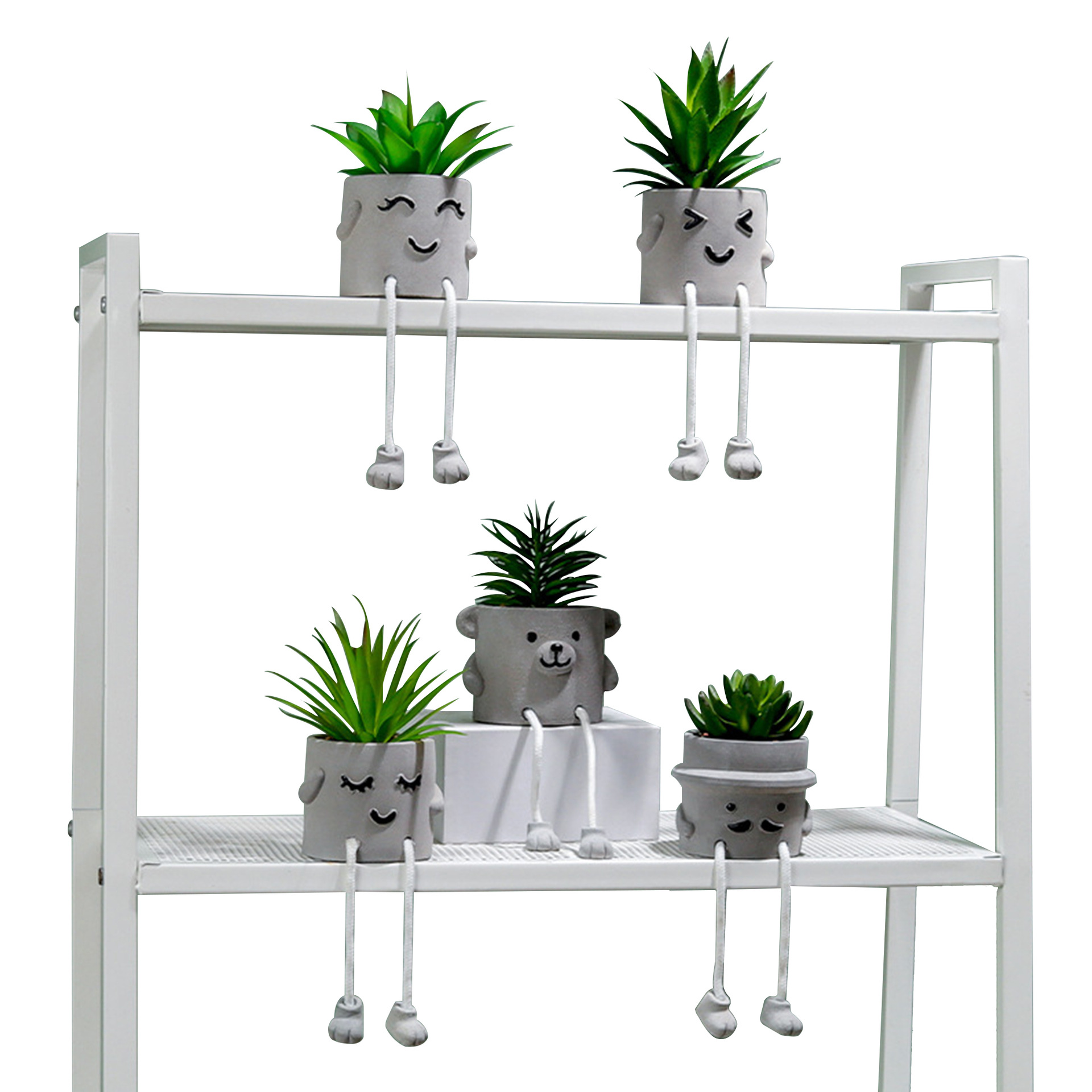 Nordic ins estilo simulación suculenta pequeña olla creativa Escritorio de oficina colgando pies muñeca falsa planta verde adornos Decoración image 4