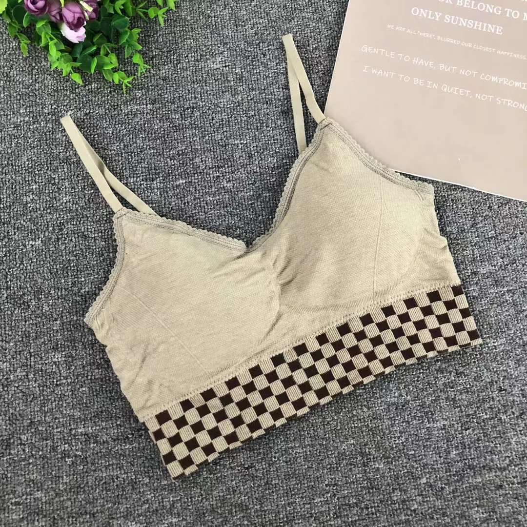 Nuevo chaleco sin costuras de alta elasticidad de la mujer chaleco sin anillo de acero sujetador de encaje ropa interior deportiva mujer al por mayor