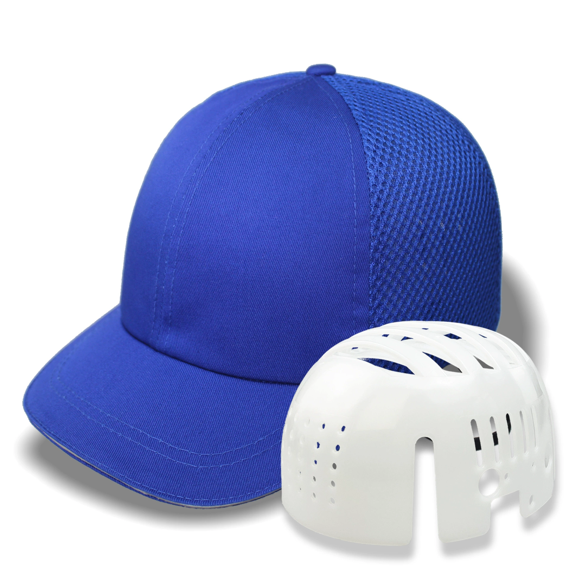 Vista del gorro de seguridad con ventilación de malla y ajuste trasero