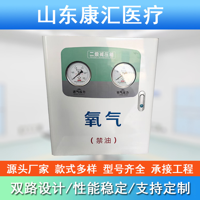 医院二级稳压箱单双路气体压力控制器中心供氧流量计数显减压箱