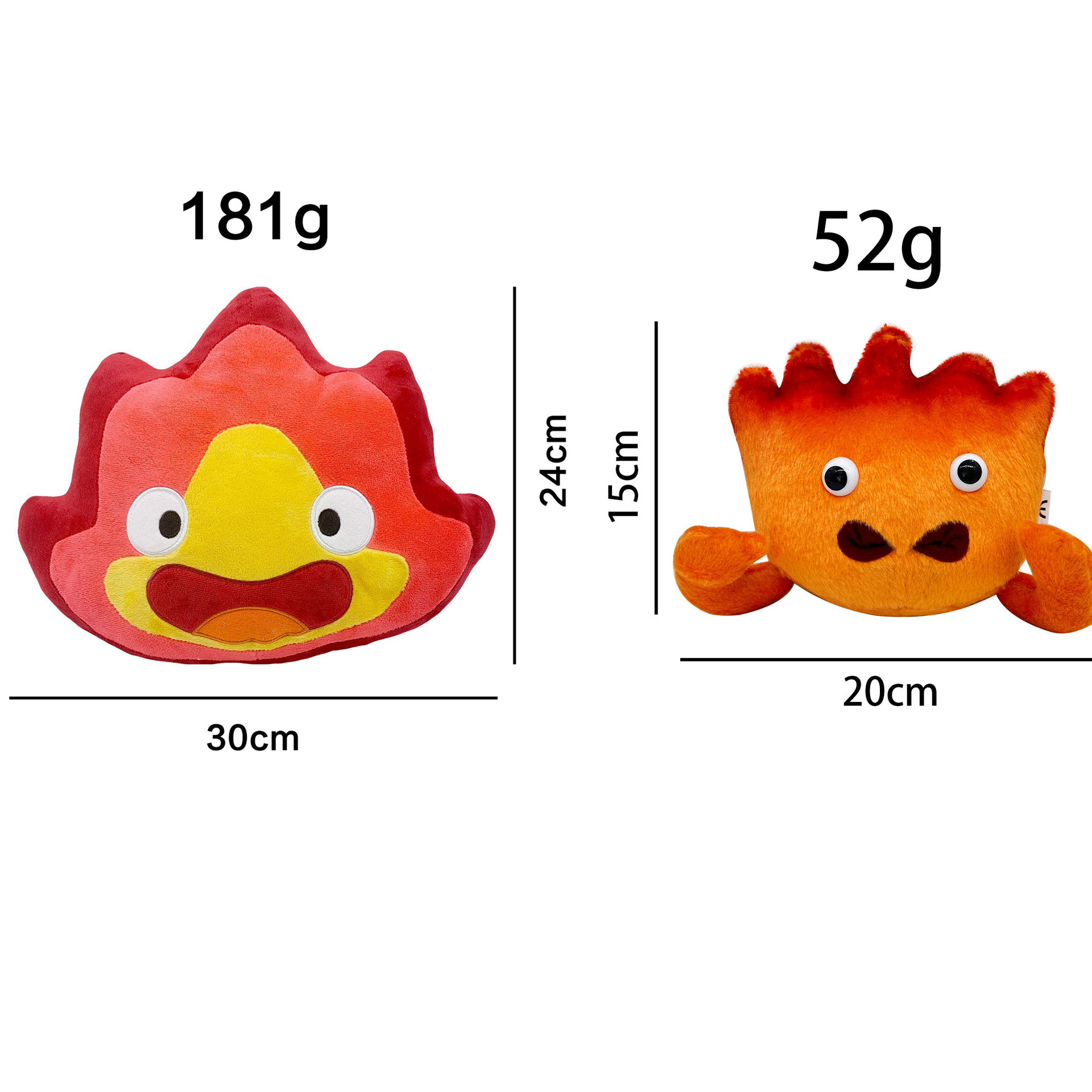 Calcifer empuje kasifa transfronterizo nuevo fuego demonio pequeña llama muñeca almohada