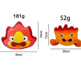 Calcifer plush 卡西法跨境新品火恶魔小火焰公仔抱枕