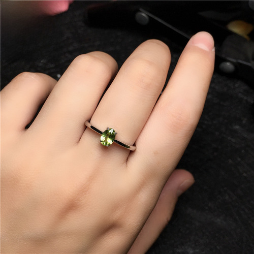 Crystal Ring Vintage Design Crystal Ring Women's Simple Ring Finger Ring Korean Style Personality Accessory