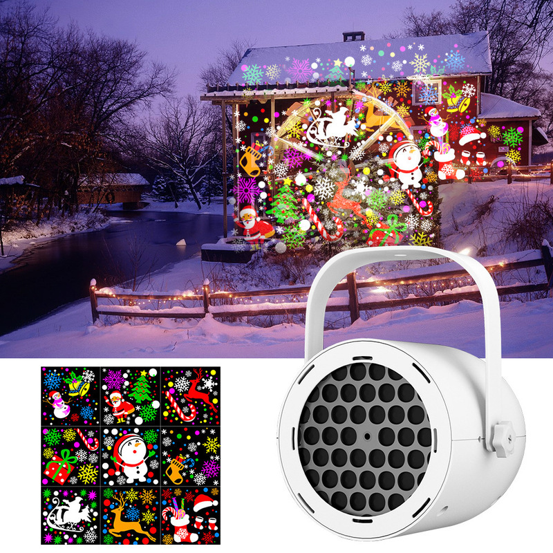 工場直販 16 パターンクリスマスプロジェクターライト USB HD デスクトップクリスマスハロウィンデコレーション雰囲気照明|undefined