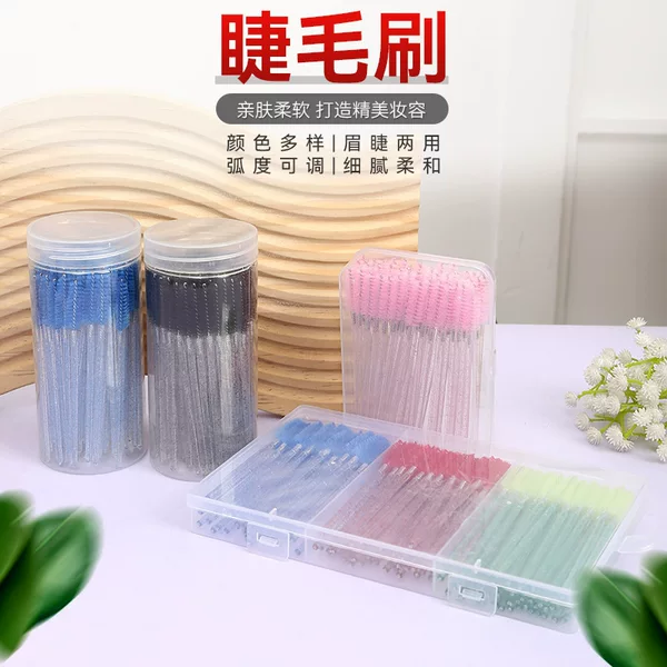 Disposable Crystal Eyelash Brushes, Colorful Spiral Eyebrow Combs, Boxed and Bottled, Cross-Border Beauty Tools