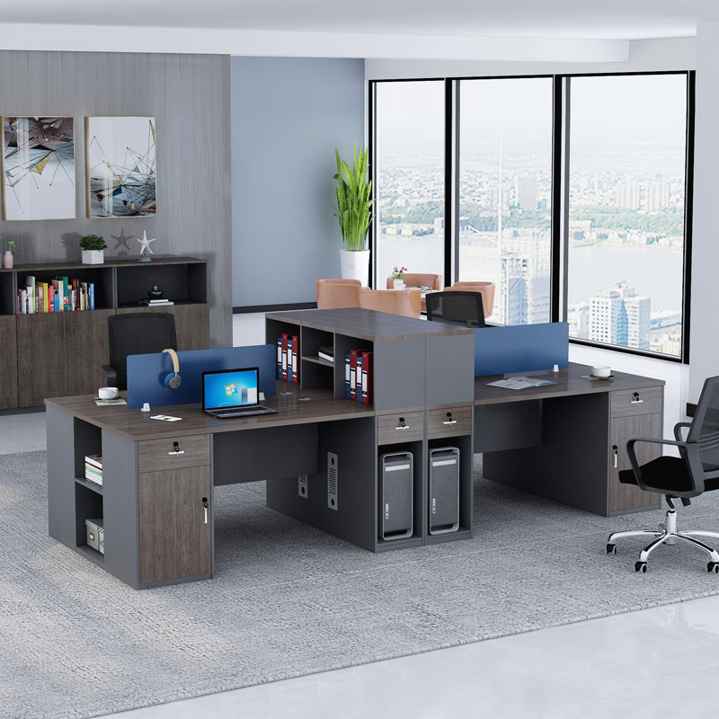 S新款办公桌职员办公桌员工桌财务电脑桌椅组合面对面家用电脑桌