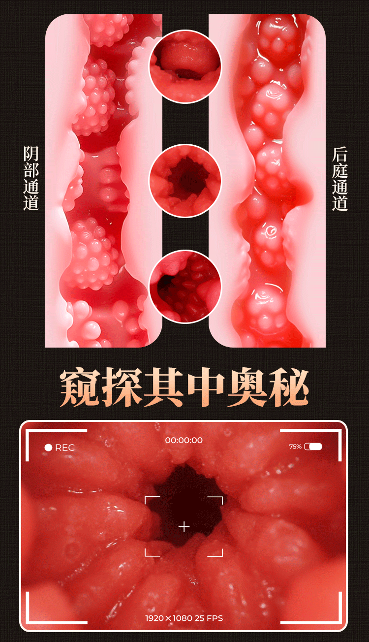 Male Masturbation Device with Artificial Breast TPE Inverted Mold Manual Adult Toy — detail image 16