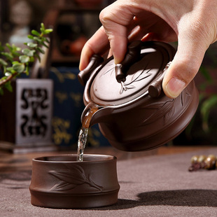 Kuaike Cup Yixing Purple Sand Pot Handmade Teapot Filter Home Office Teapot Ceramic Tea Set Tea Cup suit