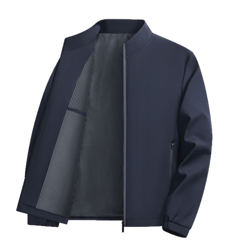 Primavera y otoño chaqueta coreana hombre chaqueta casual de negocios papá ropa de otoño de mediana edad chaqueta de cuello alto chaqueta superior image 6