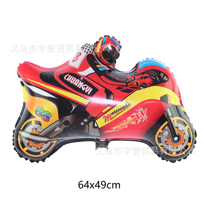 Amazon nuevo tema Racing coche casco neumático película de aluminio globo rueda ecuación rápido Racing globo