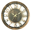 Round hollow 28cm plastic hanging clock industrial style, simple, stylish antique living room bedroom New Yada NE-795