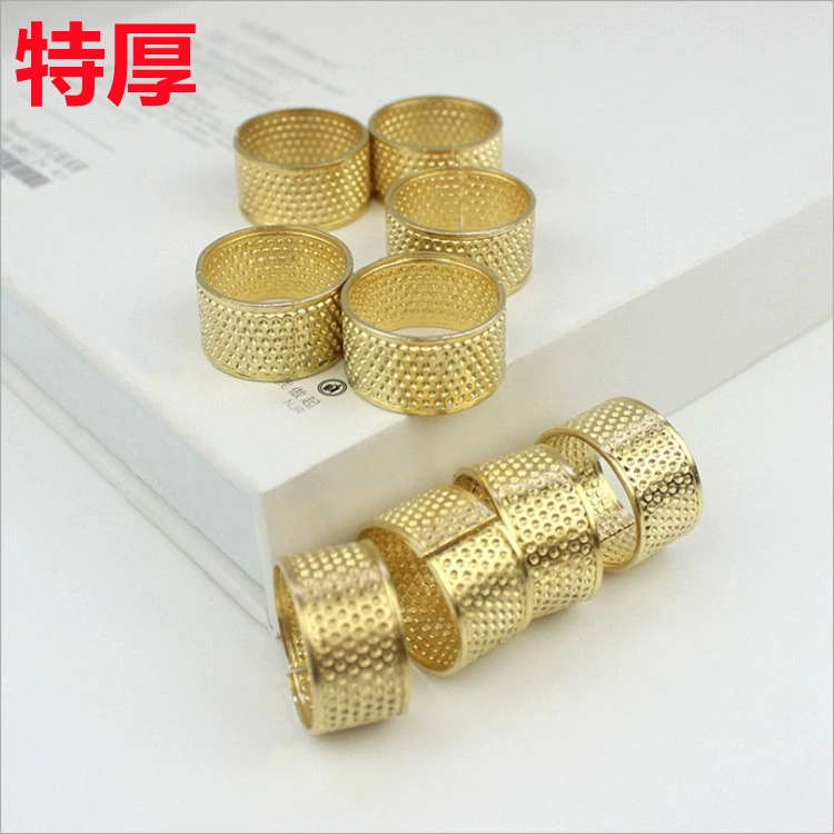 [Утолщение] Золотой и серебряный наперсток для шитья верхнее кольцо иглы для ручного шитья 100/пакет верхний наперсток для обруча иглы
