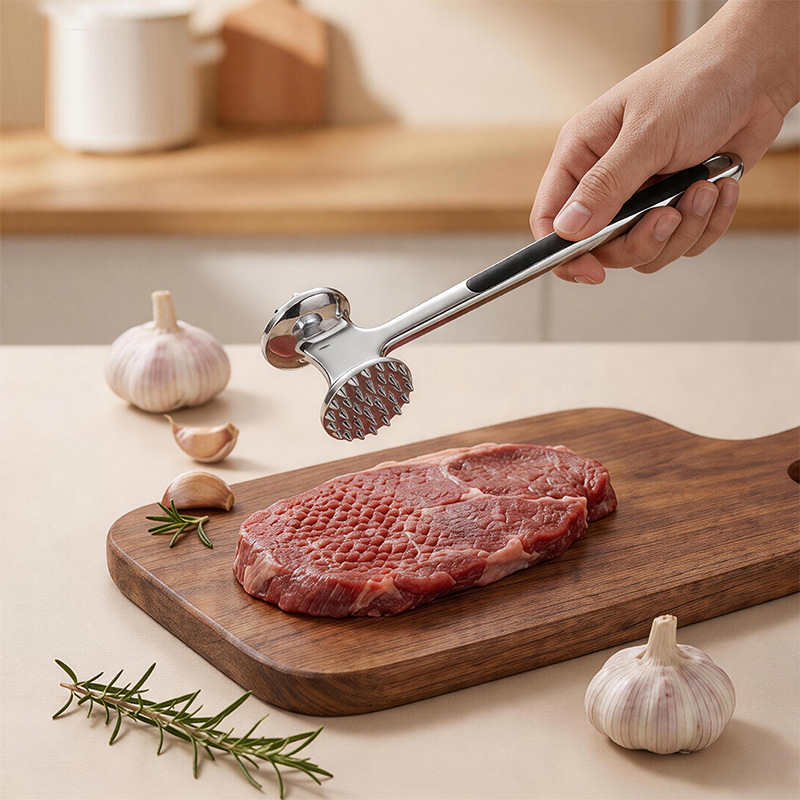 Meat tenderizer hammer for kitchen use, steak tenderizer hammer, large meat tenderizer tool, commercial use meat pounding tool