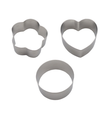 Stainless steel thickened mousse ring four-inch cake mold set with plum blossom and heart shapes, 5CM baking tools