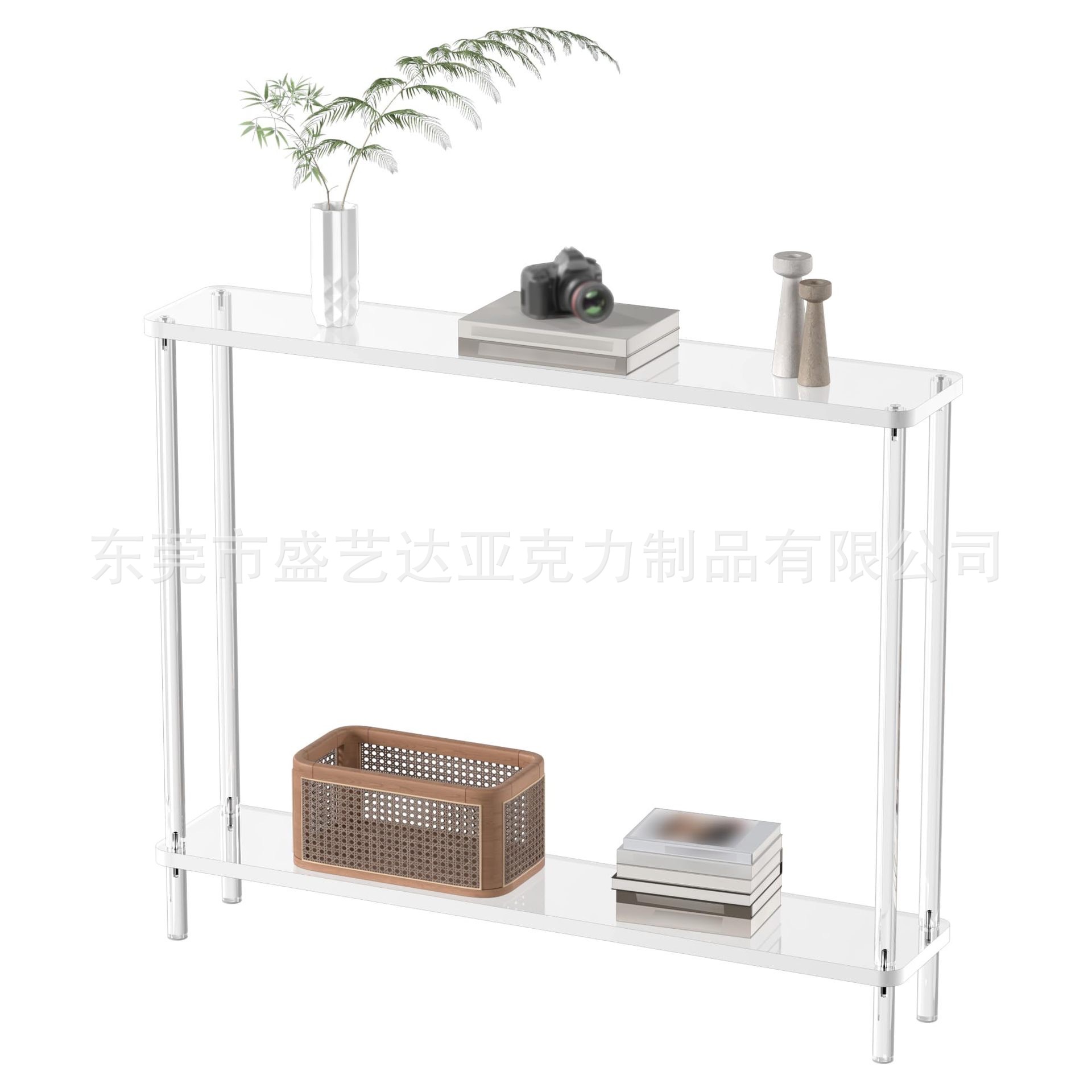 亚克力拼装置物架玄关桌子轻奢靠墙窄长条长方形沙发门厅走廊桌子