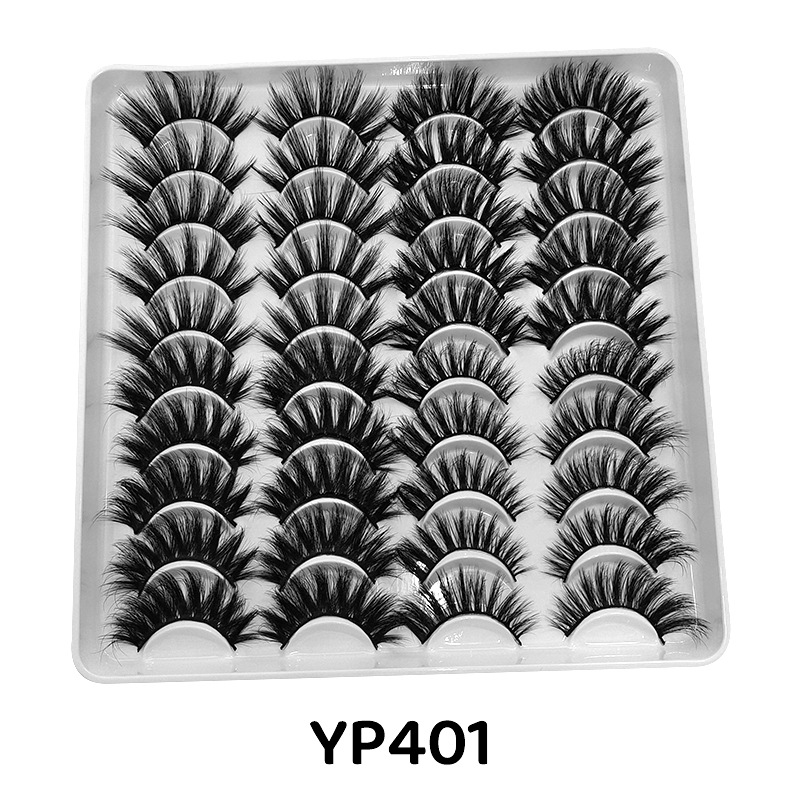 Dingsen pestañas postizas transfronterizas de múltiples capas de tres D estéreo 20 pares de pestañas cruzadas pestañas rizador