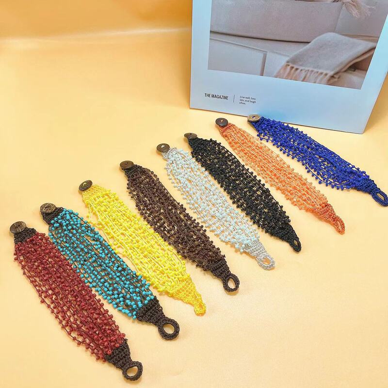 Cross-Border New Bohemian Style Handmade Crochet Seed Bead Bracelet, Fashionable and Exaggerated Woven Beaded Women's Jewelry Cross-Border New Bohemian Style Handmade Crochet Seed Bead Bracelet, Fashionable and Exaggerated Woven Beaded Women's Jewelry