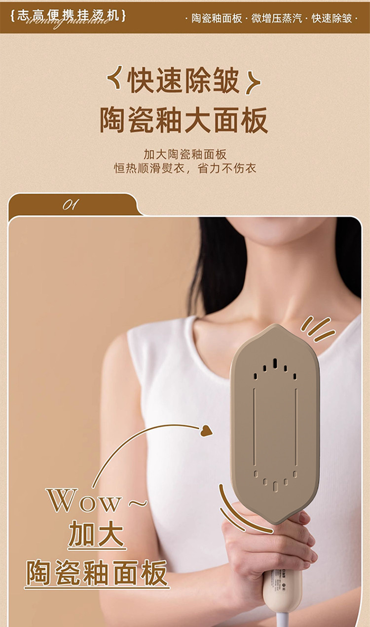 Zhigao handheld steamer, ceramic plate, high power