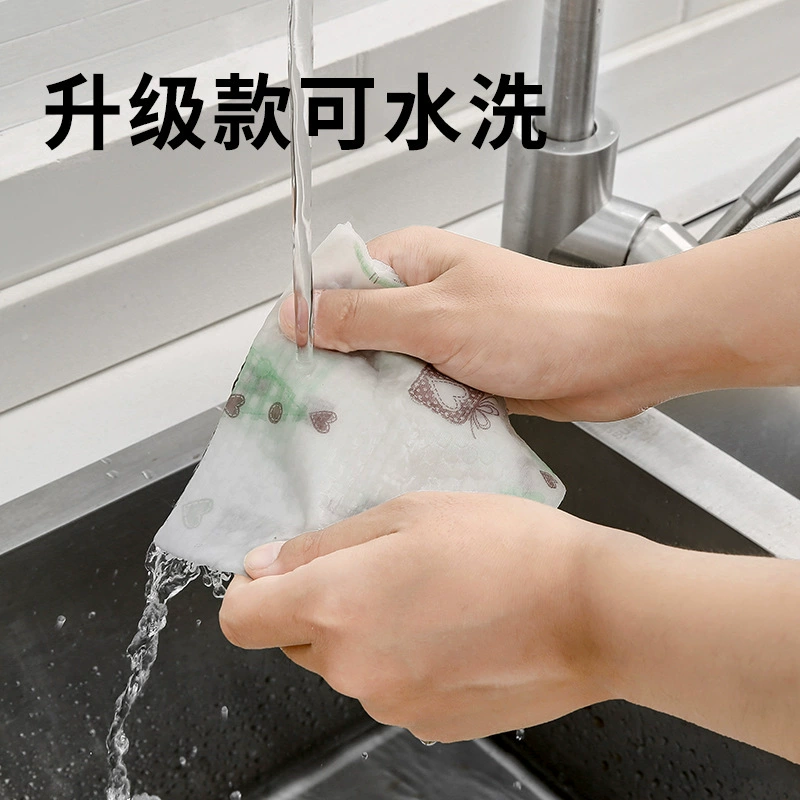 Ложная кладка флагов Не макать масло печатать кухонный Baijie ткань сухой и влажной одноразовый нетканый нафанте посуда моющее полотенце