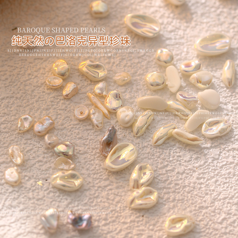 Nail art baroque pearl pure natural bright texture special-shaped pearl mixed retro style nail accessories wholesale
