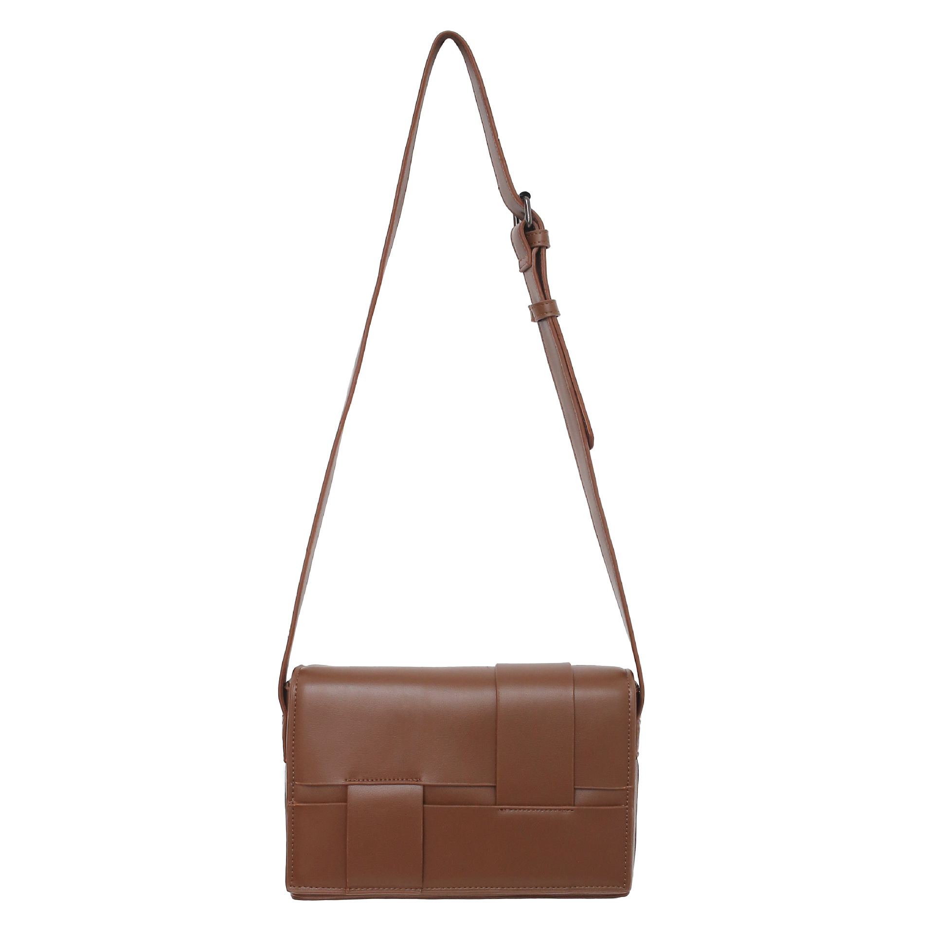 Bolso de hombro transfronterizo versátil para hombres 2023 nueva marca de moda pu bolsa de mensajero de moda para hombres y mujeres bandolera tejida pequeña bolsa