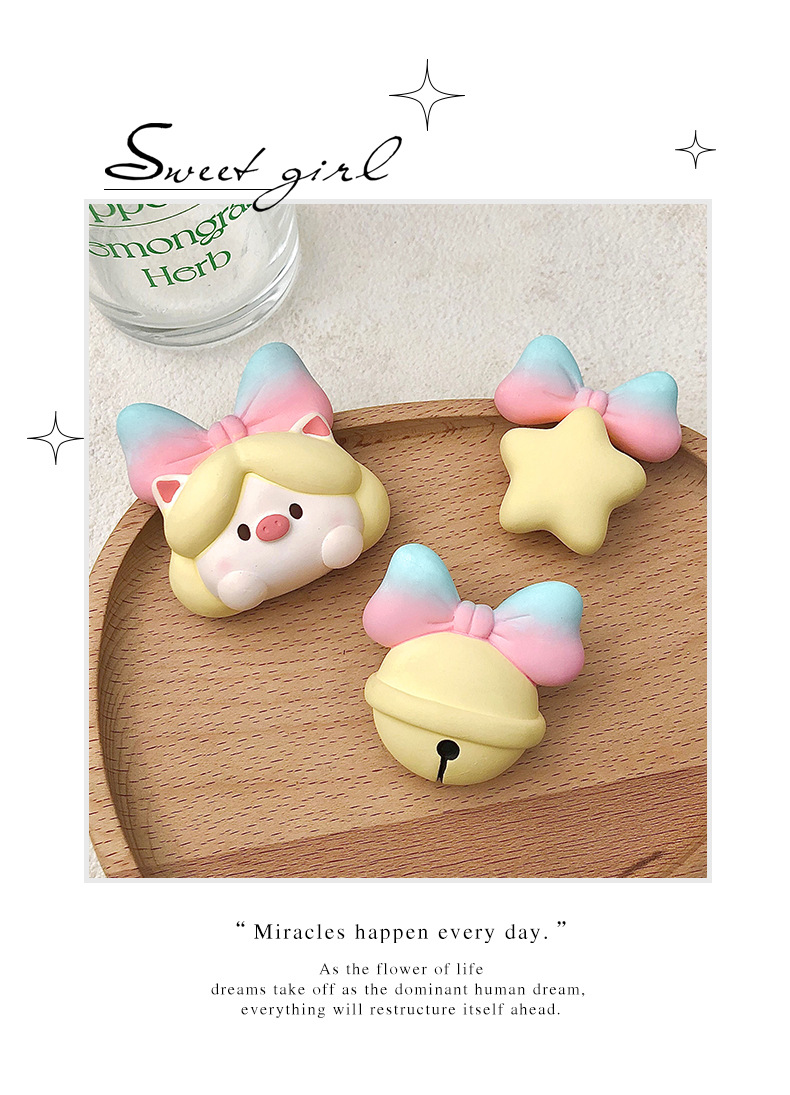 Retro pig Princess car aromatherapy car air outlet perfume decoration fragrance Stone car interior decoration accessories ladies